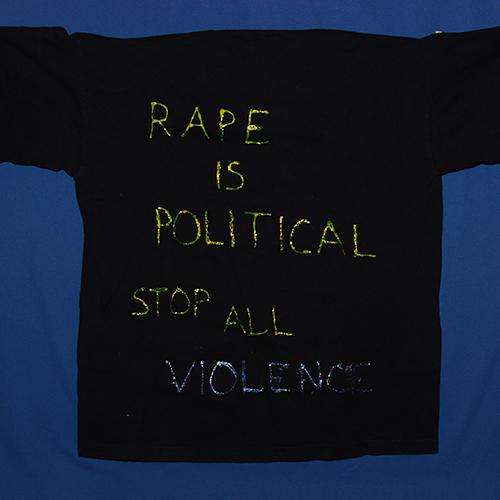 Rape is political. Stop all violence.